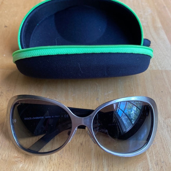 DOLCE&GABBANA Logo Sunglass Shades Accessory Black Silver - Picture 1 of 10